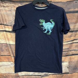 Old Navy Boys XL Navy Blue T-Rex Dinosaur X-ray Graphic T-Shirt Pocket Tee Shirt